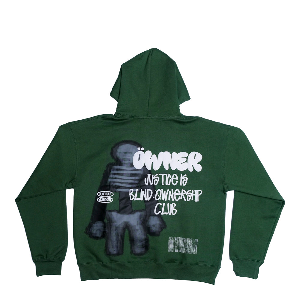 Motion Blur Skelly Hoodie - Green