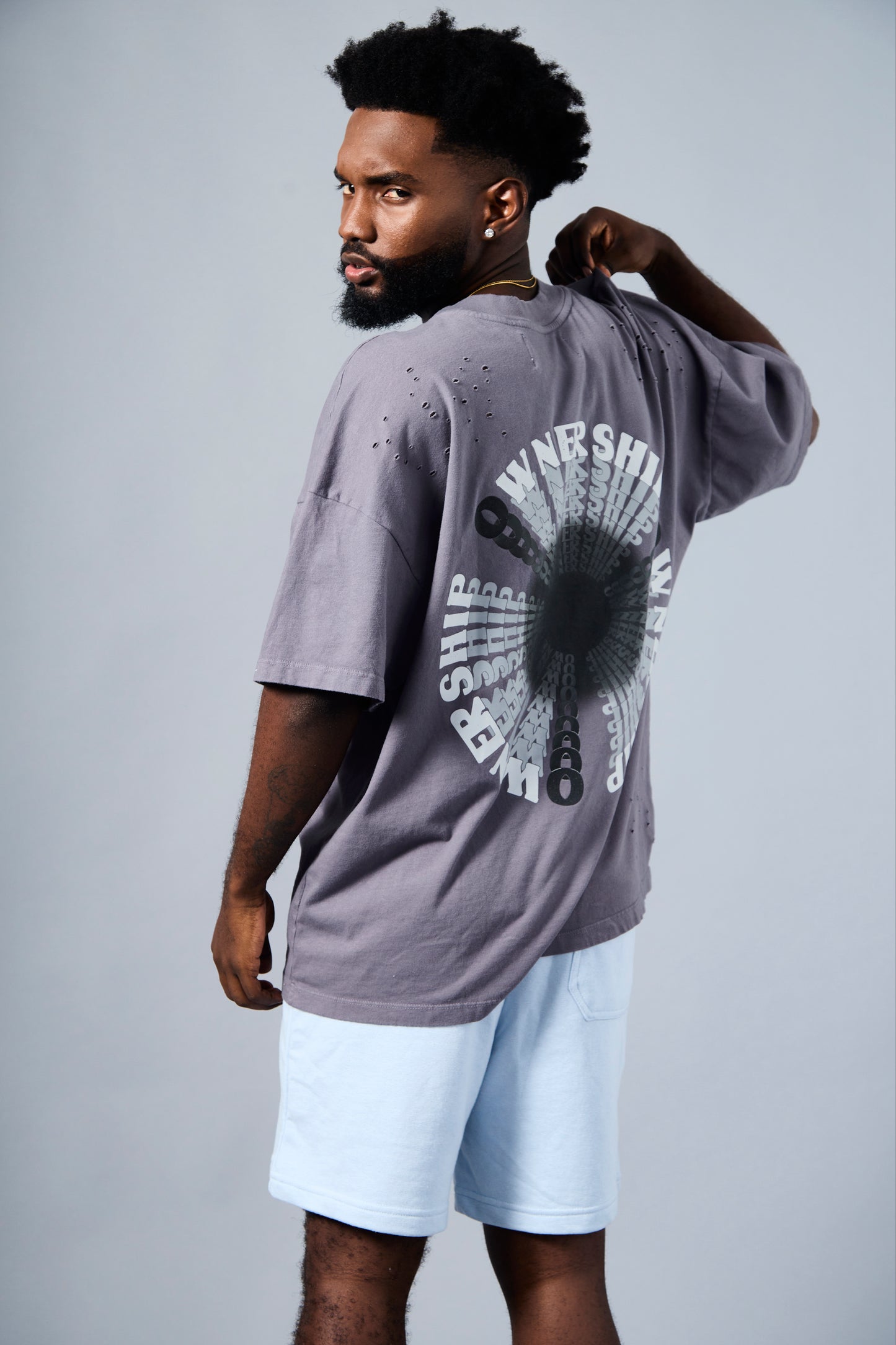 Men's Roulette T-Shirt - Gray & White