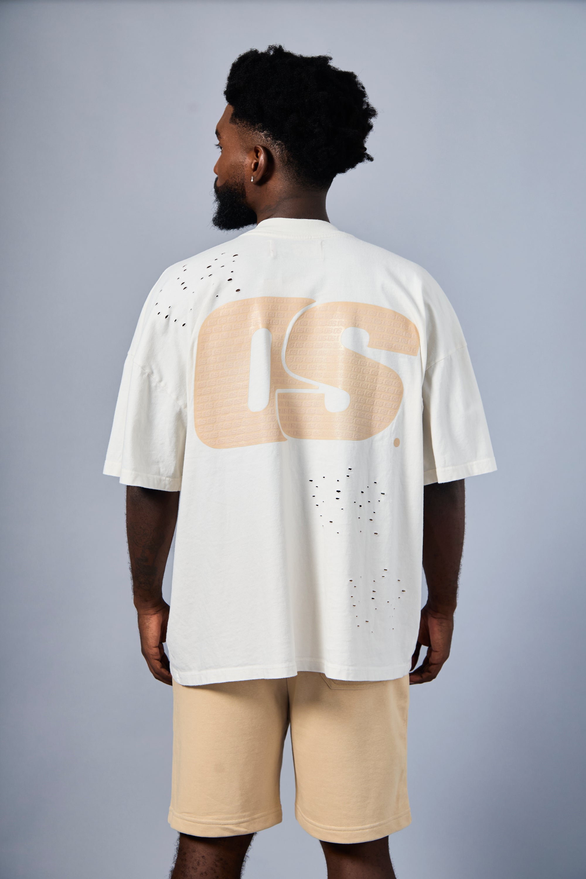 Solid T-Shirt - Cream & Beige