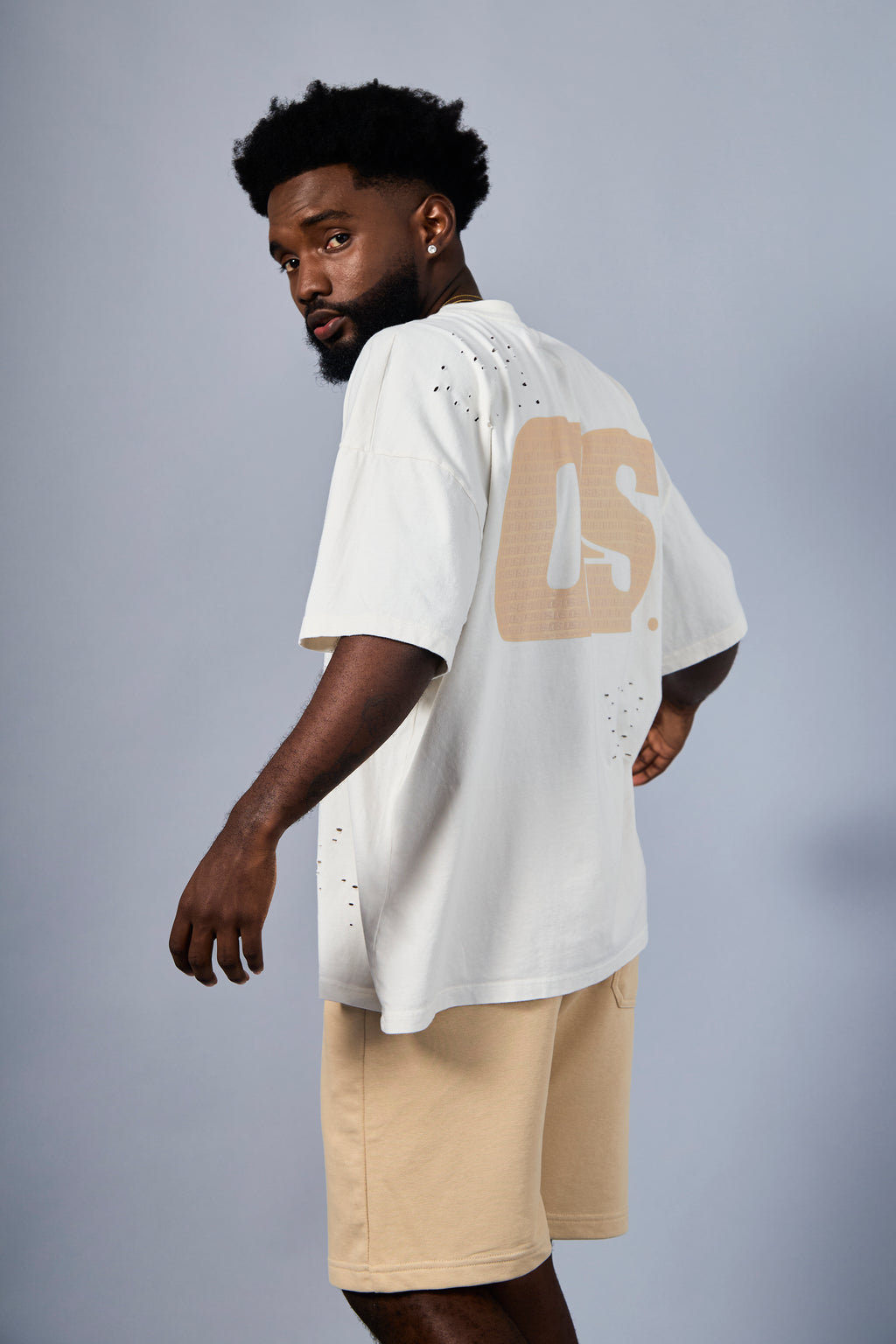 Solid T-Shirt - Cream & Beige