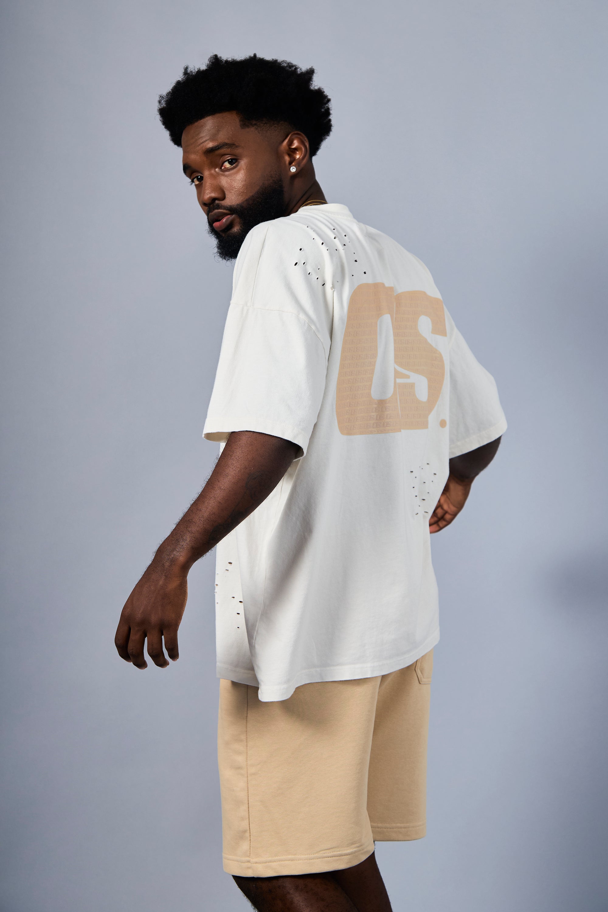 Solid T-Shirt - Cream & Beige