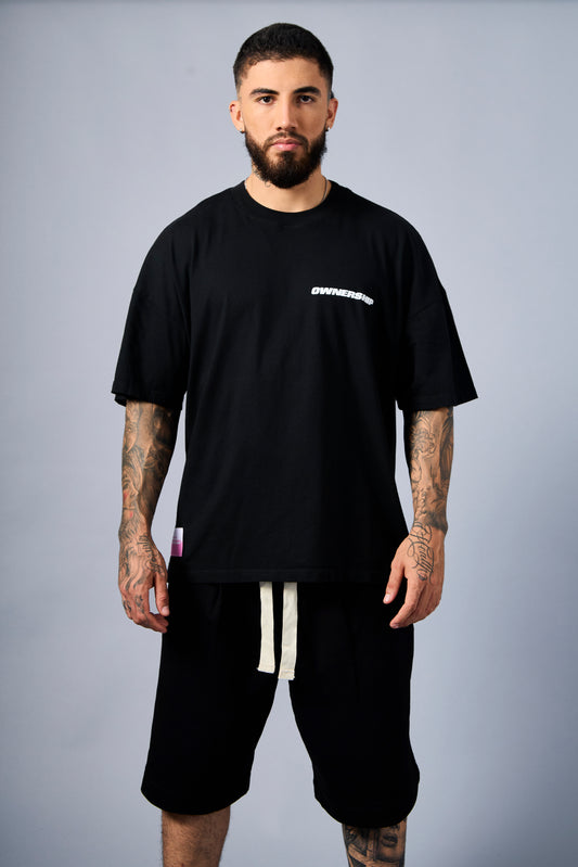 Men's Solid T-Shirt - Black & White