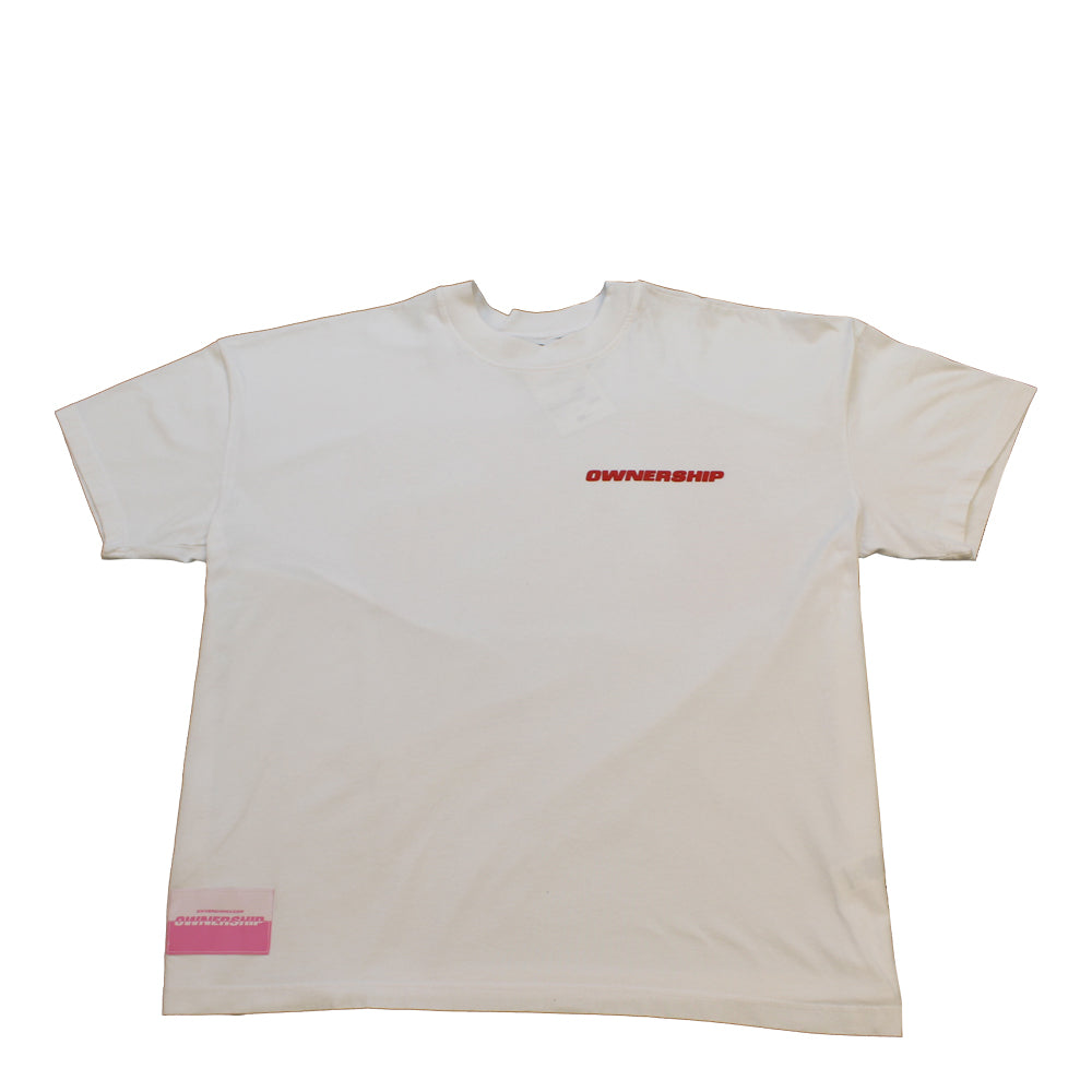 Solid T-Shirt - White & Red