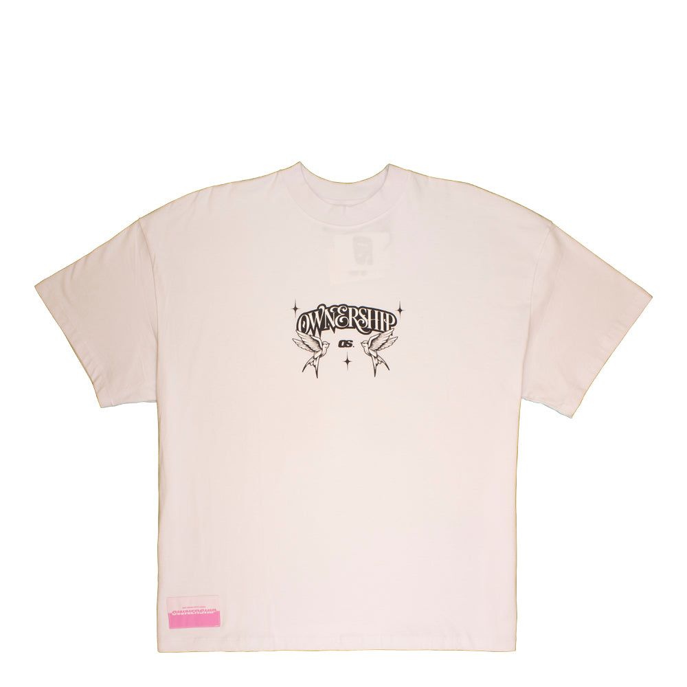 OS Twin Birds T-Shirt - White & Black