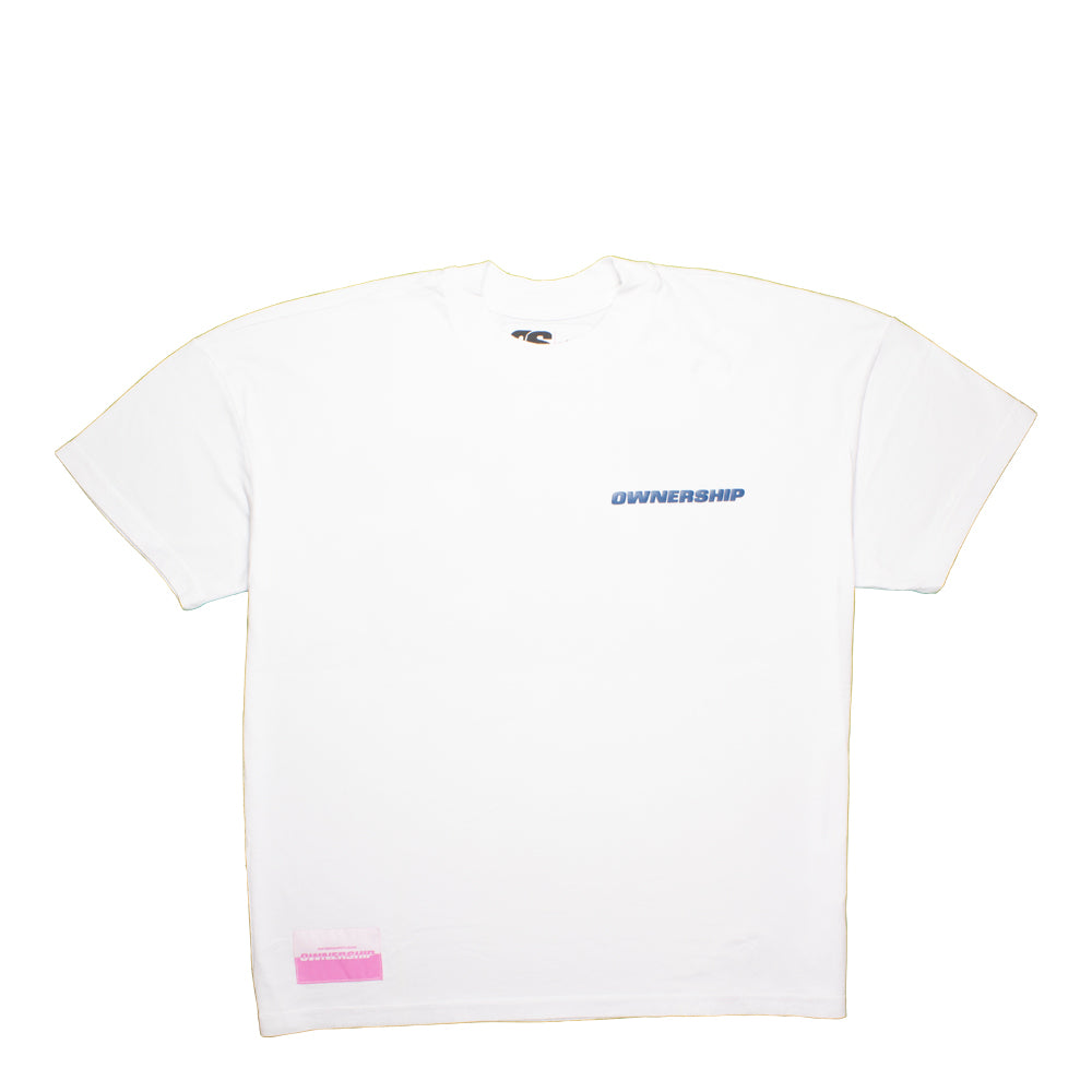 Solid T-Shirt - White & Navy