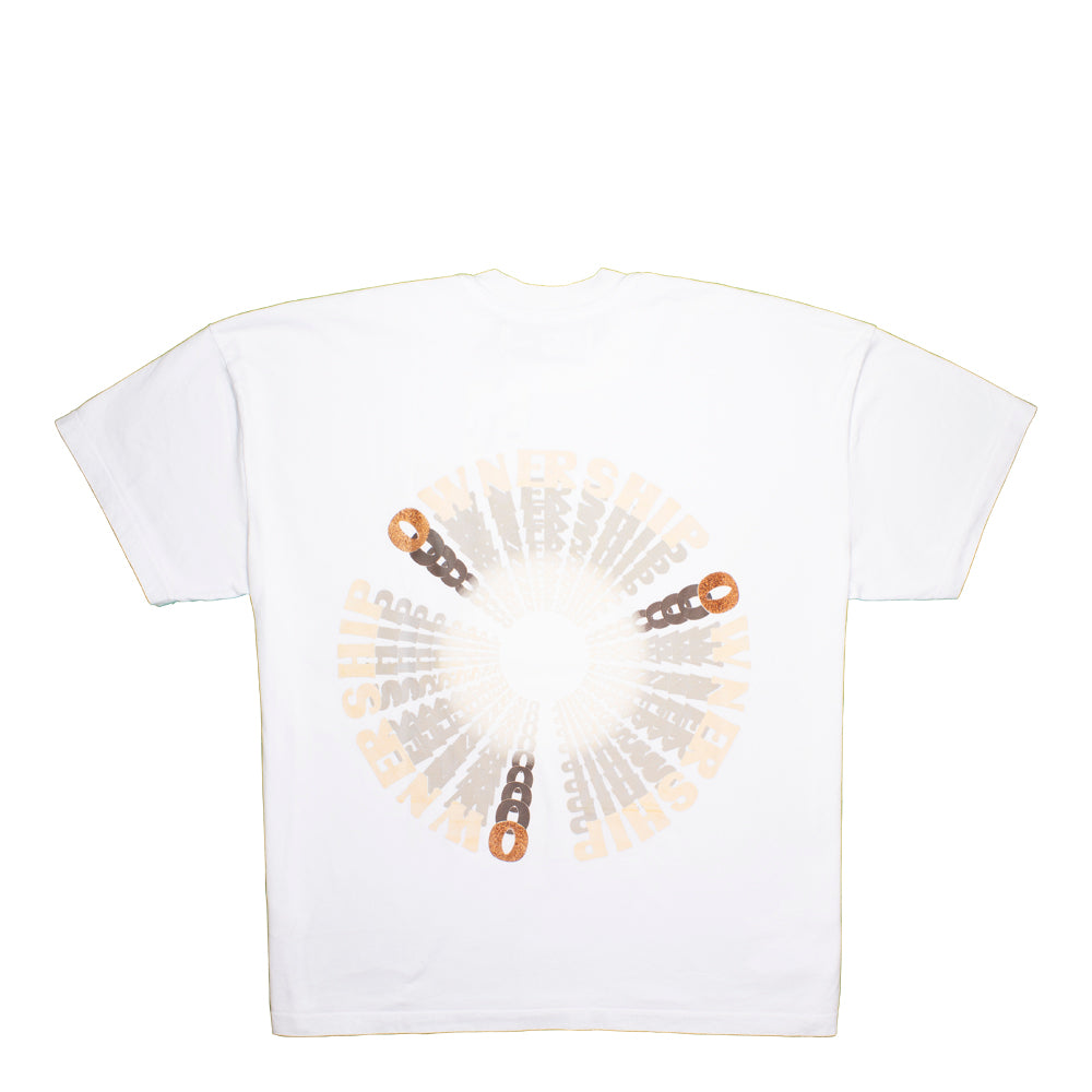 Roulette T-Shirt - White & Beige