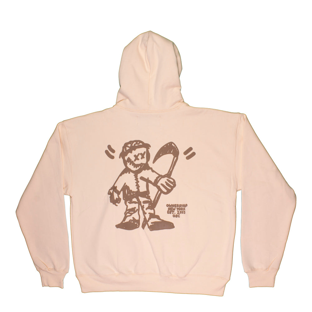 OS Cartoon Hoodie - Peach