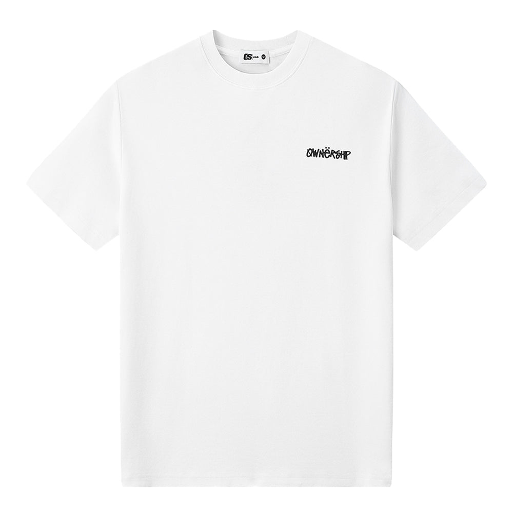 Ownership Skull Star T-Shirt - White & Black