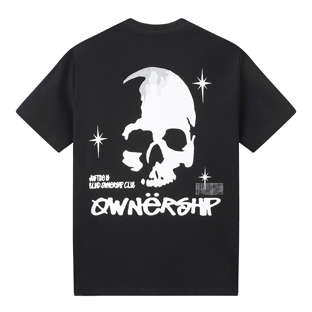 Ownership Skull Star T-Shirt - Black & White