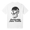 Ownership Skelly Skull NY T-Shirt - White & Black