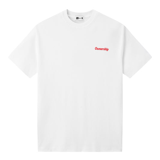Ownership Skelly Skull NY T-Shirt - White & Red