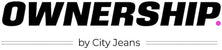 Logo with 'OWNERSHIP by City Jeans' text in black and white.