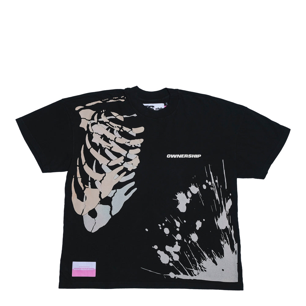 Skelly T-Shirt- Black & Cream