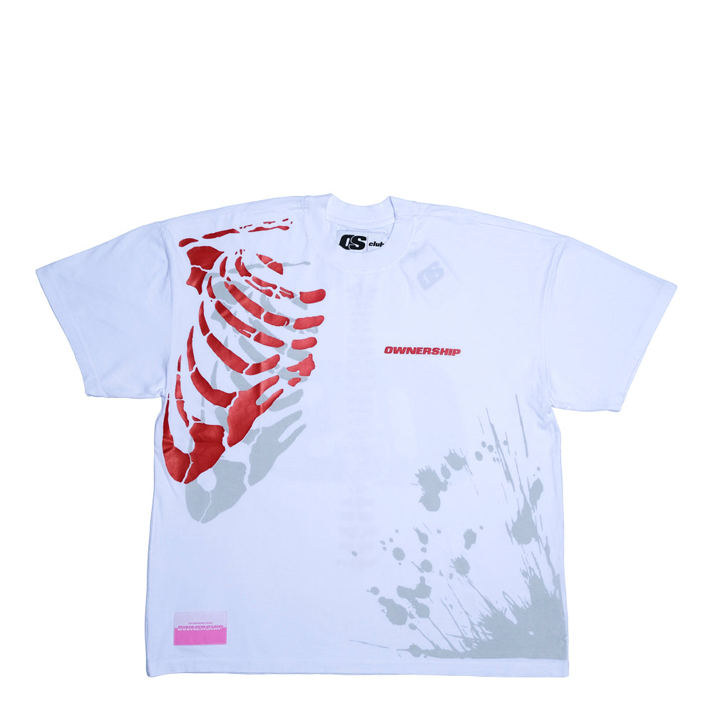 Skelly T-Shirt - White & Red